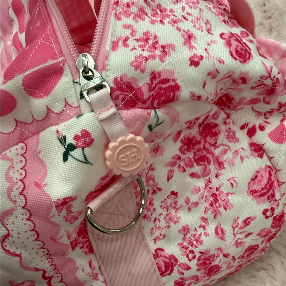 SweetHoney Pink Floral Travel Bag with Stoney Clover patch - Picture 5 of 9